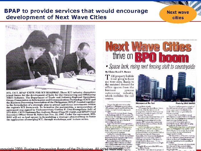 BPAP to provide services that would encourage development of Next Wave Cities copyright 2008: