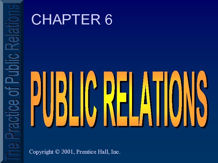 CHAPTER 6 Copyright © 2001, Prentice Hall, Inc. 