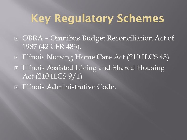  OBRA – Omnibus Budget Reconciliation Act of 1987 (42 CFR 483). Illinois Nursing