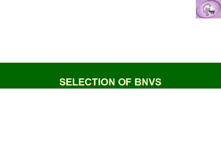 SELECTION OF BNVS 