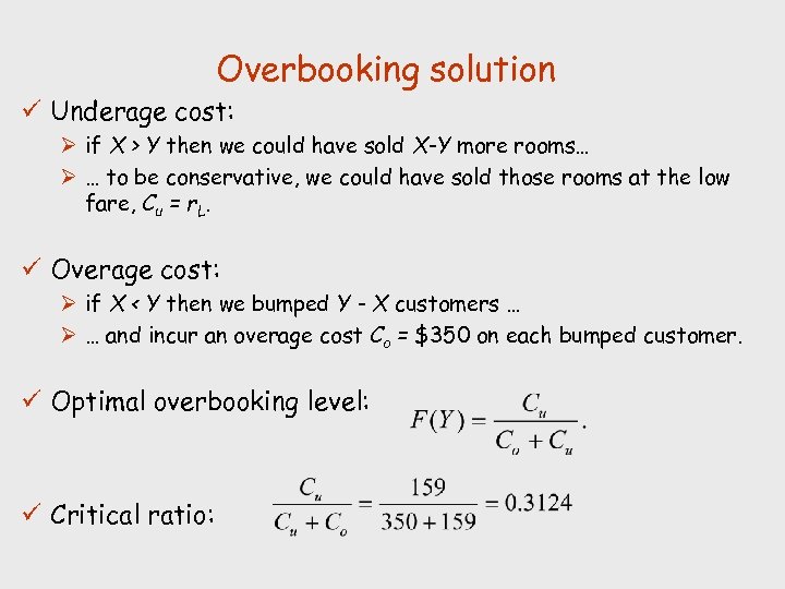 Chapter 13 Revenue Management A K A Yield