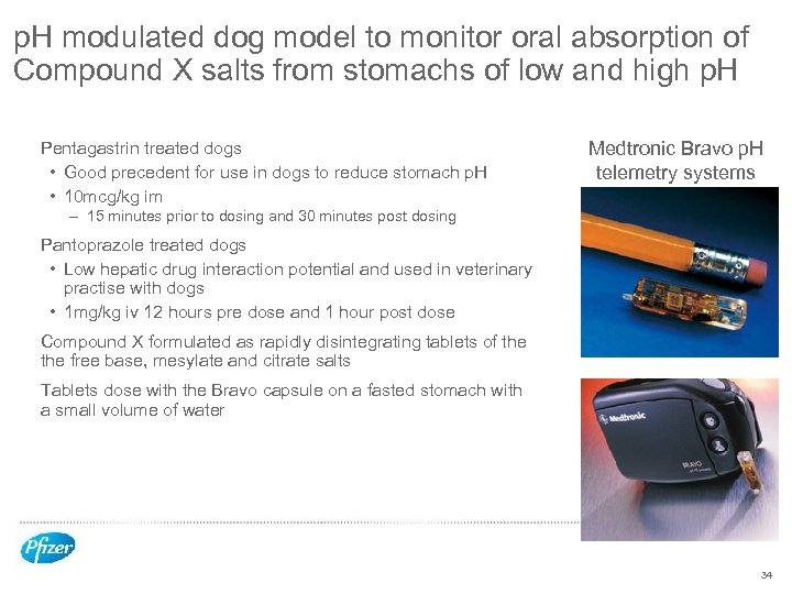 p. H modulated dog model to monitor oral absorption of Compound X salts from