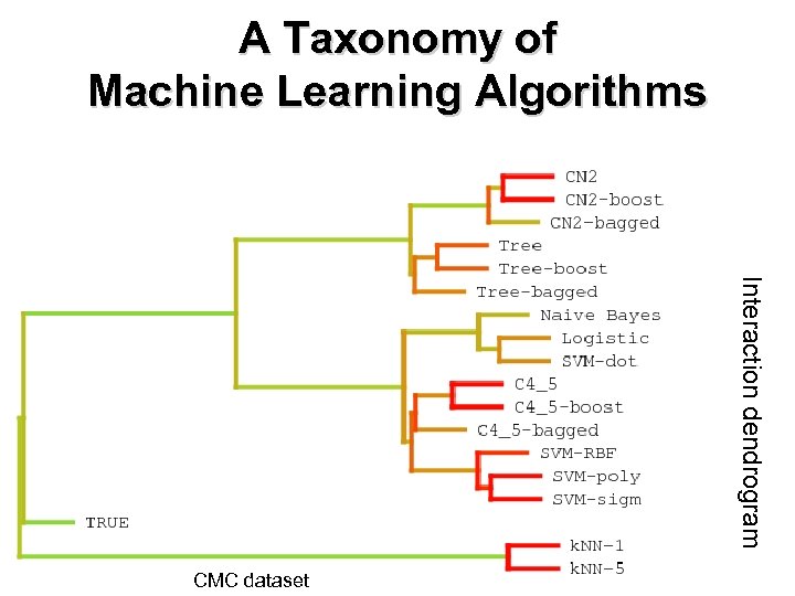 A Taxonomy of Machine Learning Algorithms Interaction dendrogram CMC dataset 