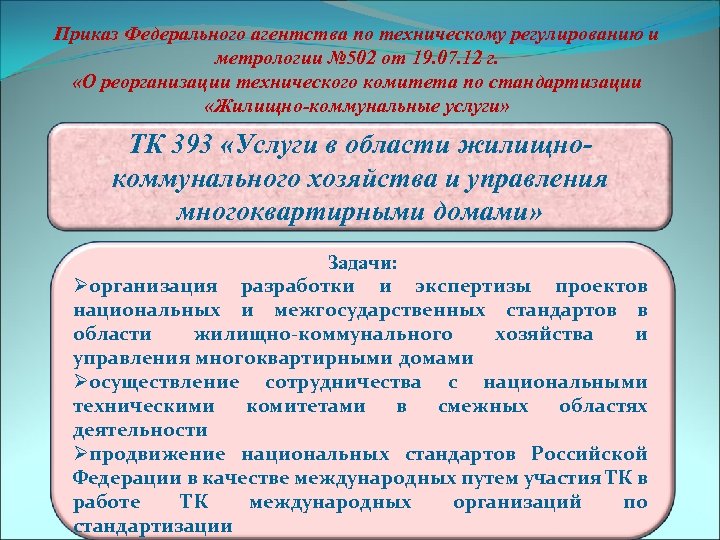 Приказ Федерального агентства по техническому регулированию и метрологии № 502 от 19. 07. 12