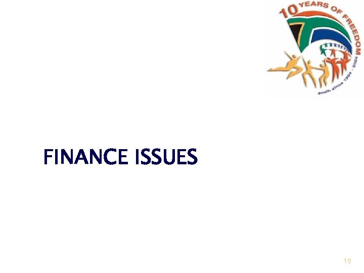 FINANCE ISSUES 16 