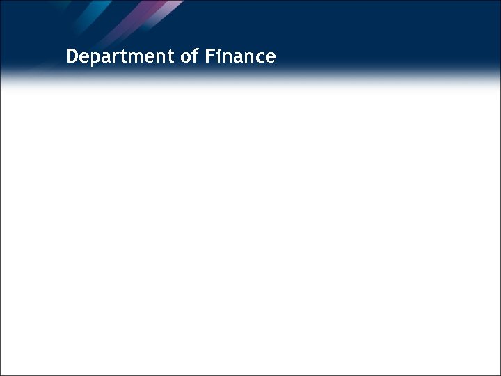 Department of Finance 