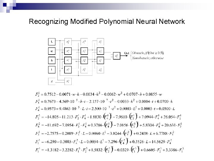 Recognizing Modified Polynomial Neural Network 