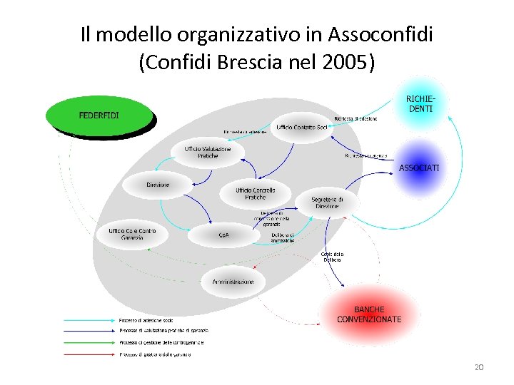 Il modello organizzativo in Assoconfidi (Confidi Brescia nel 2005) 20 