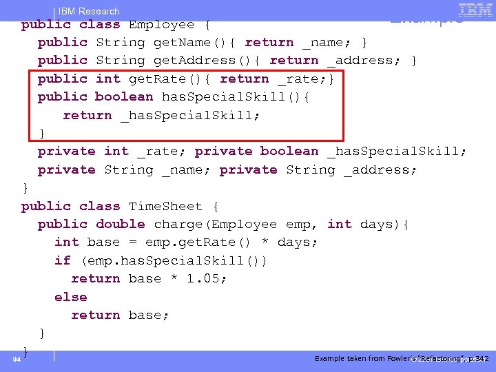 Example public class Employee { public String get. Name(){ return _name; } public String