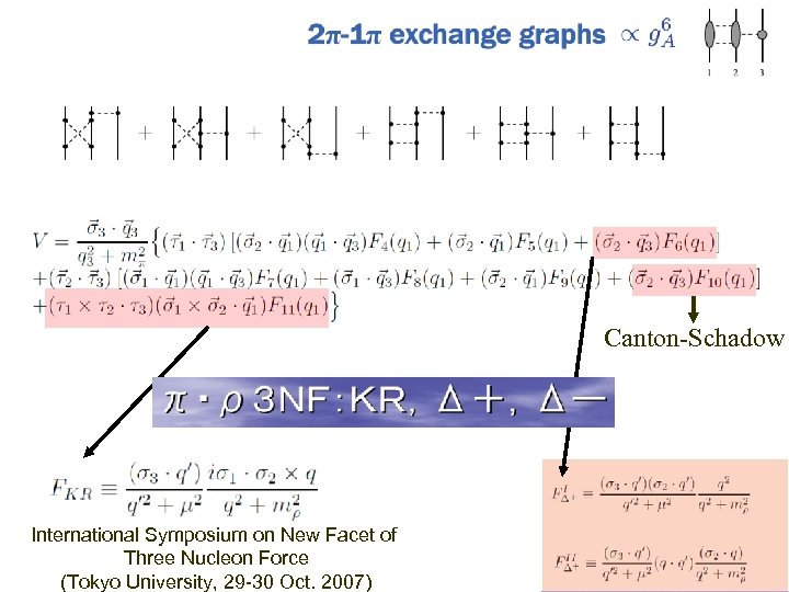 Canton-Schadow International Symposium on New Facet of Three Nucleon Force (Tokyo University, 29 -30