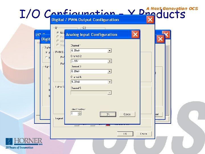 I/O Configuration – X Products A Next Generation OCS 