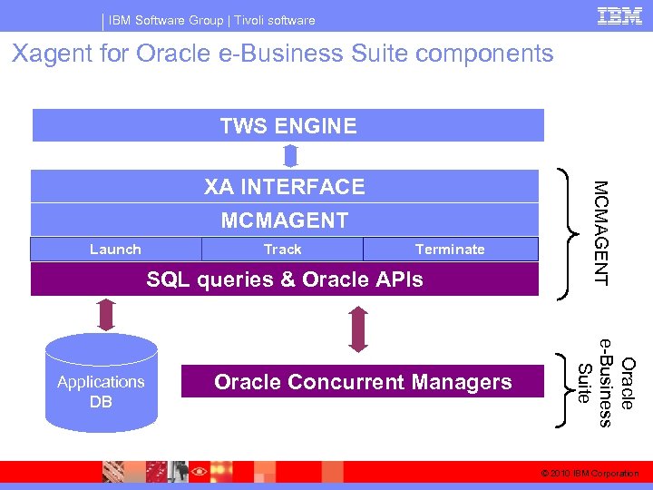 IBM Software Group | Tivoli software Xagent for Oracle e-Business Suite components TWS ENGINE