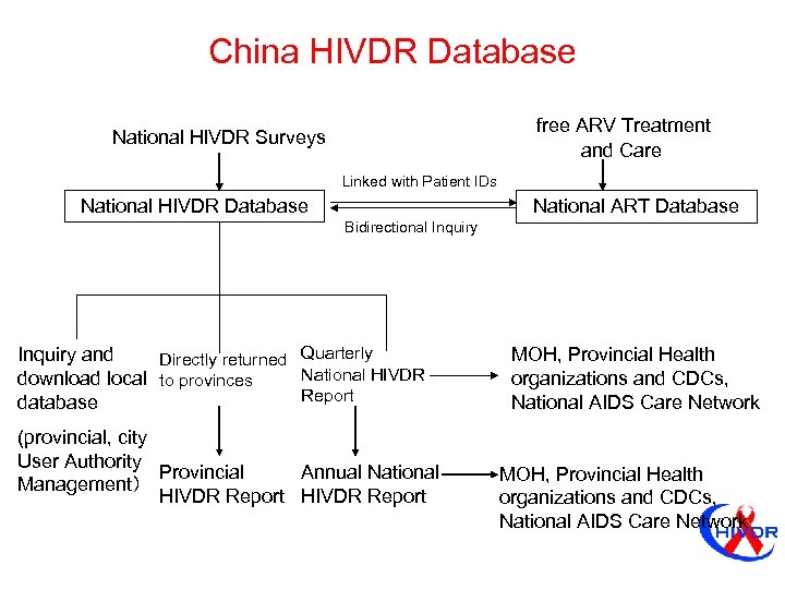 China HIVDR Database free ARV Treatment and Care National HIVDR Surveys Linked with Patient