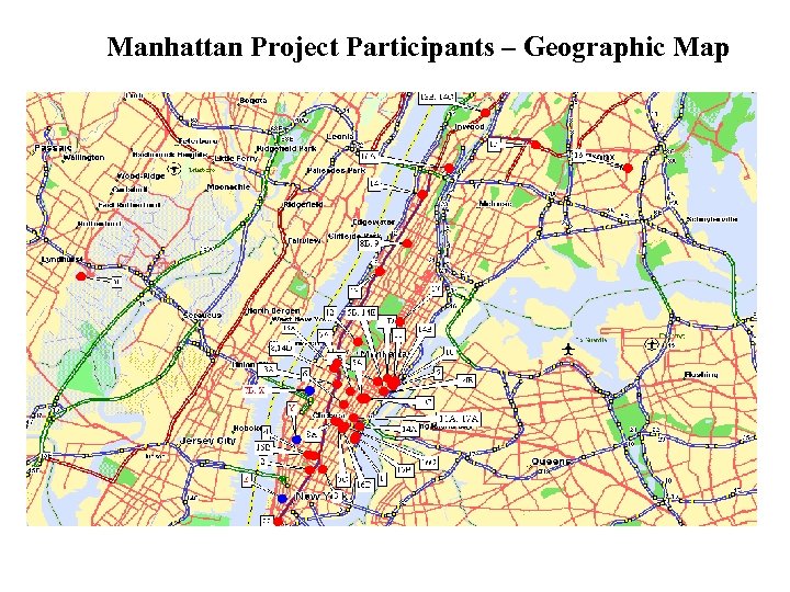 Manhattan Project Participants – Geographic Map 