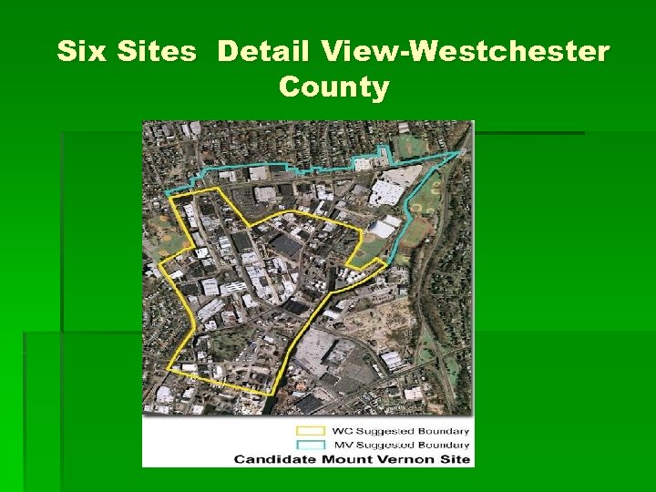 Six Sites Detail View-Westchester County 