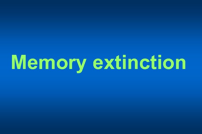 Memory extinction 
