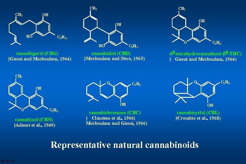 CH 3 OH OH OH HO C 5 H 11 HO cannabigerol (CBG) )Gaoni