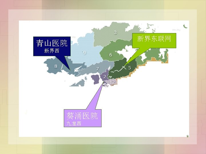 青山医院 新界东联网 新界西 葵涌医院 九尨西 9 