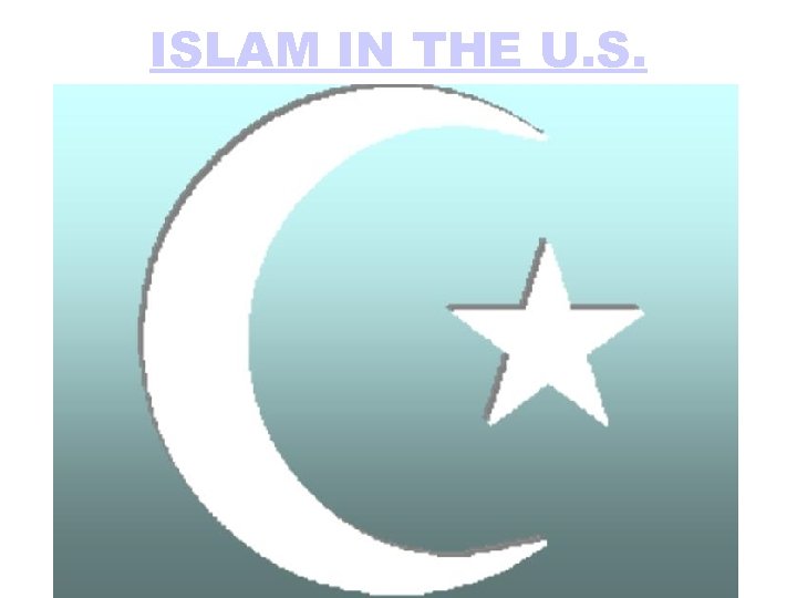 ISLAM IN THE U. S. 