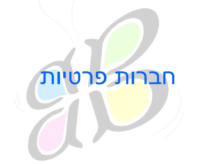  חברות פרטיות 