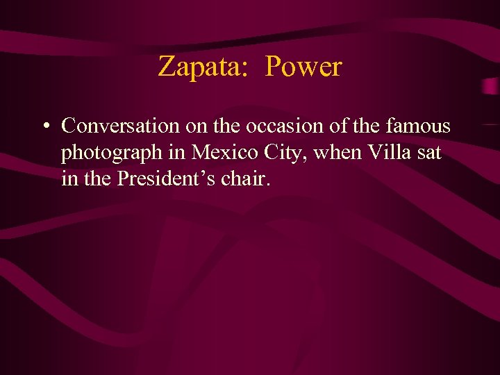 Zapata: Power • Conversation on the occasion of the famous photograph in Mexico City,