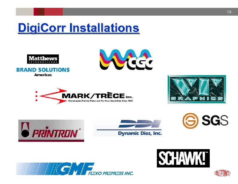 16 Digi. Corr Installations 