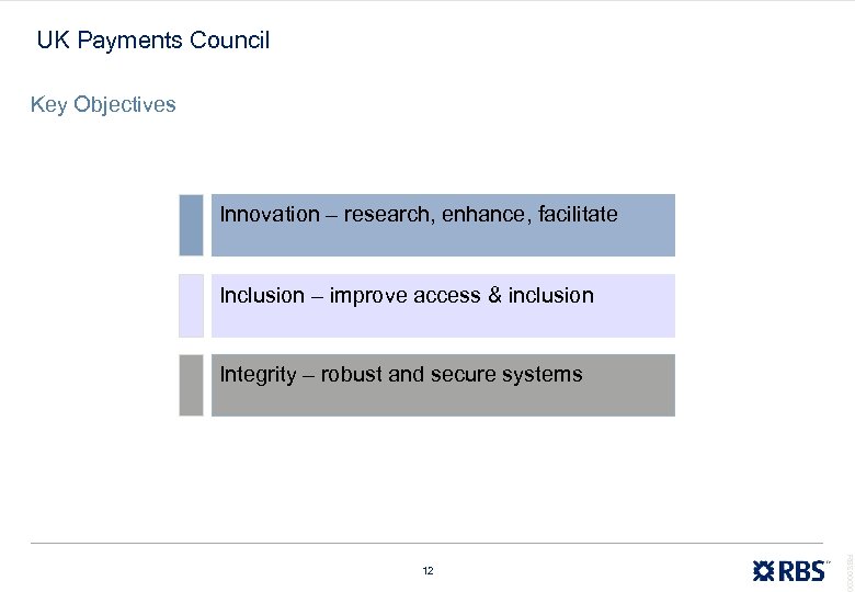 UK Payments Council Key Objectives Innovation – research, enhance, facilitate Inclusion – improve access