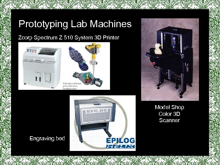 Prototyping Lab Machines Zcorp Spectrum Z 510 System 3 D Printer Model Shop Color