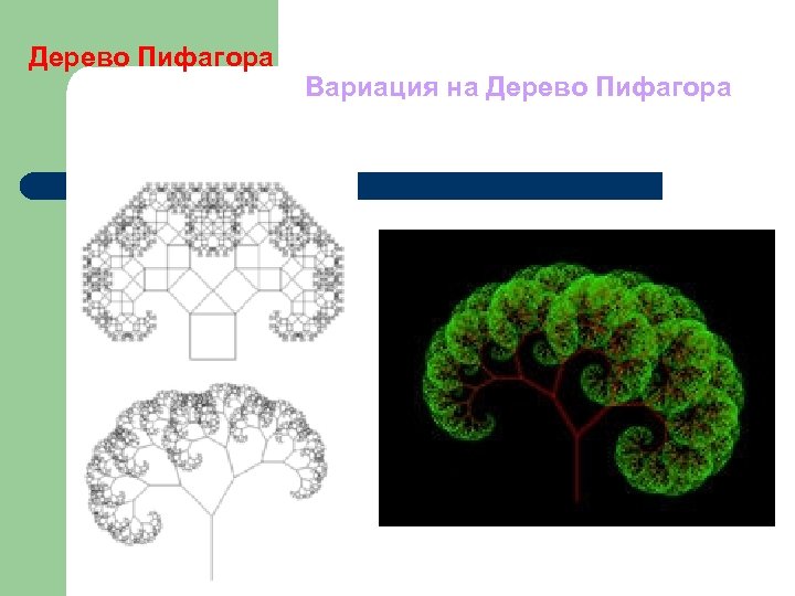 Дерево Пифагора Вариация на Дерево Пифагора 