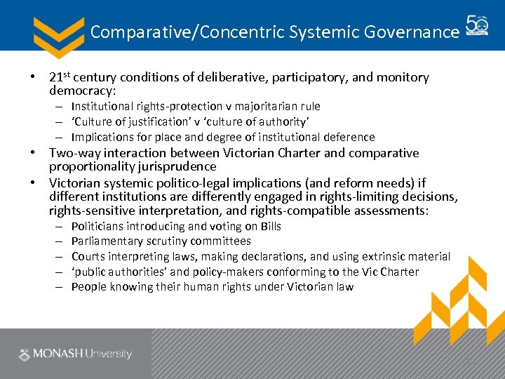 Comparative/Concentric Systemic Governance • 21 st century conditions of deliberative, participatory, and monitory democracy: