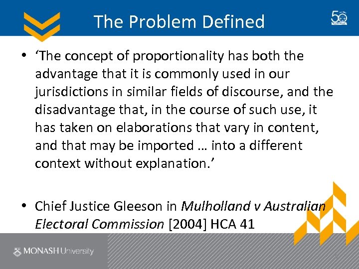 The Problem Defined • ‘The concept of proportionality has both the advantage that it