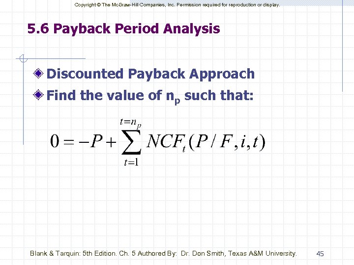 Copyright © The Mc. Graw-Hill Companies, Inc. Permission required for reproduction or display. 5.