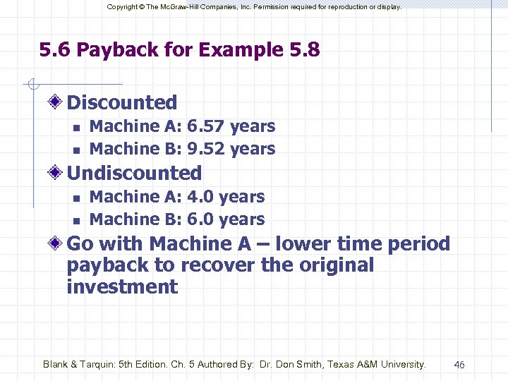 Copyright © The Mc. Graw-Hill Companies, Inc. Permission required for reproduction or display. 5.
