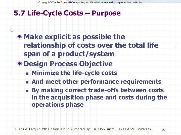 Copyright © The Mc. Graw-Hill Companies, Inc. Permission required for reproduction or display. 5.