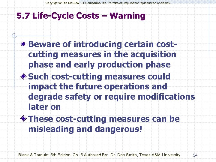 Copyright © The Mc. Graw-Hill Companies, Inc. Permission required for reproduction or display. 5.