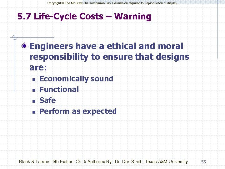 Copyright © The Mc. Graw-Hill Companies, Inc. Permission required for reproduction or display. 5.