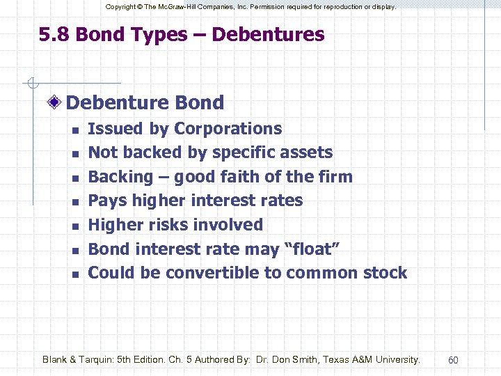 Copyright © The Mc. Graw-Hill Companies, Inc. Permission required for reproduction or display. 5.