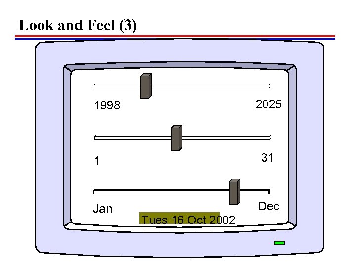 Look and Feel (3) 2025 1998 1 31 Jan Dec Tues 16 Oct 2002