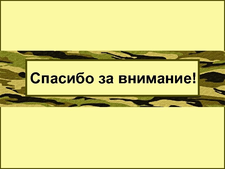  Спасибо за внимание! 