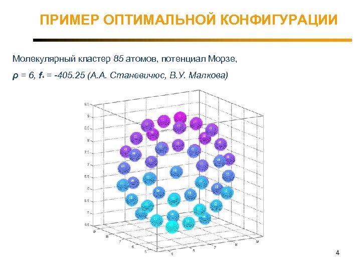 Оптимальные конфигурации. Атом кластер. Потенциал Морзе. Метод связанных кластеров для описания молекулярных систем. Кластеризация атомов.