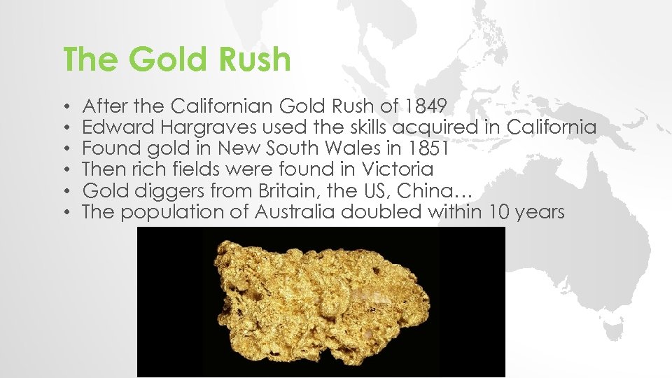 The Gold Rush • • • After the Californian Gold Rush of 1849 Edward