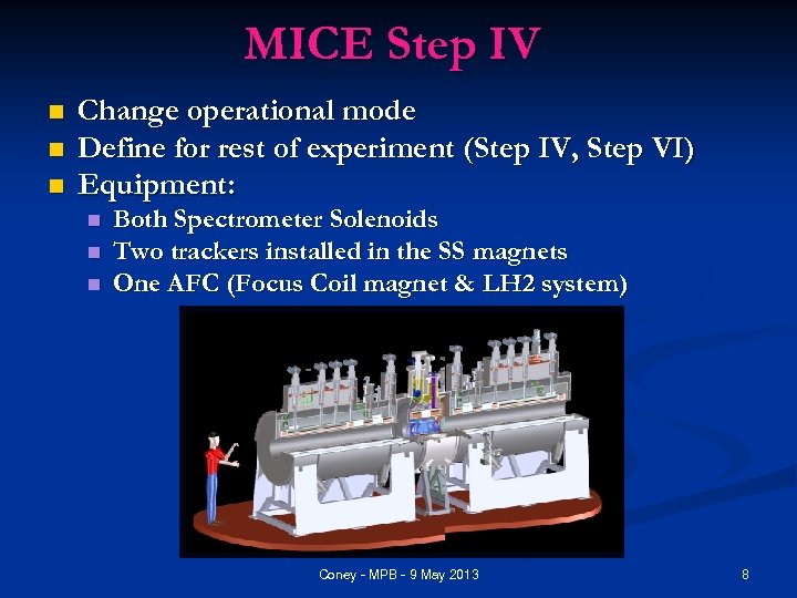 MICE Step IV n n n Change operational mode Define for rest of experiment