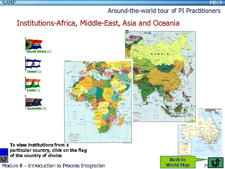 NAMP PIECE Around-the-world tour of PI Practitioners Institutions-Africa, Middle-East, Asia and Oceania South Africa