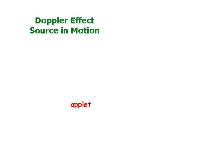 Doppler Effect Source in Motion applet 