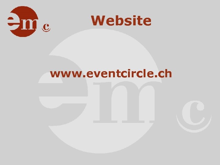 Website www. eventcircle. ch 