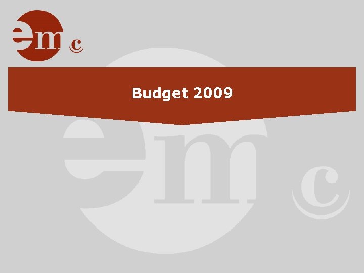 Budget 2009 