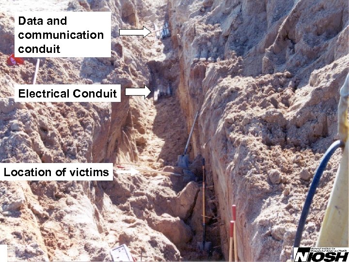 Data and communication conduit Electrical Conduit Location of victims 