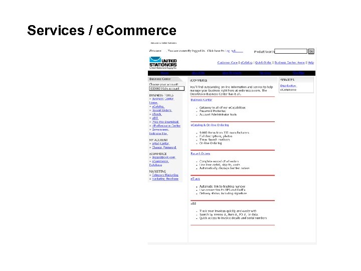 Services / e. Commerce 