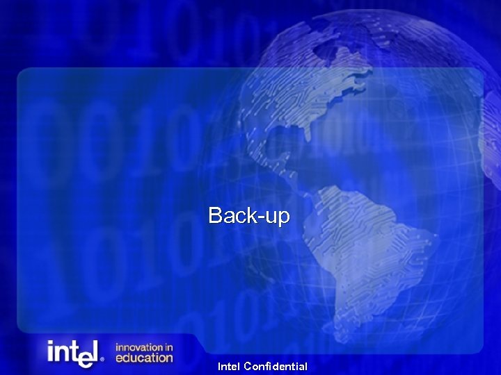 Back-up Intel Confidential 