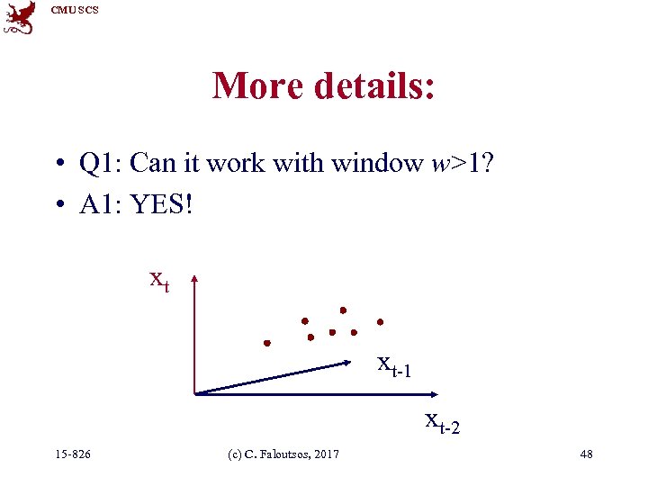 CMU SCS More details: • Q 1: Can it work with window w>1? •